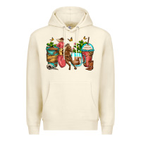 Sandshell cowgirl coffee cups Premium Hoodie - Zillion Design Studio