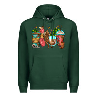 Sports Green cowgirl coffee cups Premium Hoodie - Zillion Design Studio