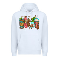 White cowgirl coffee cups Premium Hoodie - Zillion Design Studio