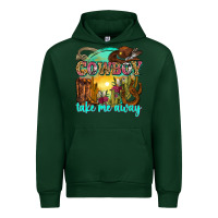 Forest Green cowboy take me away Urban Hoodie - Zillion Design Studio