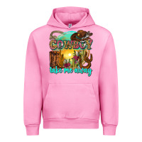 Fuchsia Pink cowboy take me away Urban Hoodie - Zillion Design Studio