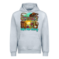 Heather Grey cowboy take me away Urban Hoodie - Zillion Design Studio