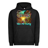 Pigment Black cowboy take me away Urban Hoodie - Zillion Design Studio