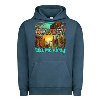 Pigment Midnight Navy cowboy take me away Urban Hoodie - Zillion Design Studio