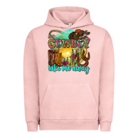 Pigment Salmon cowboy take me away Urban Hoodie - Zillion Design Studio