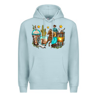 Blue Mist cowboy coffee cups Premium Hoodie - Zillion Design Studio