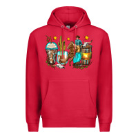 Cardinal cowboy coffee cups Premium Hoodie - Zillion Design Studio
