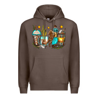 Coffee cowboy coffee cups Premium Hoodie - Zillion Design Studio