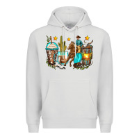 Dove Grey cowboy coffee cups Premium Hoodie - Zillion Design Studio