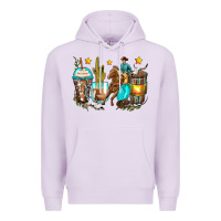 Lilac cowboy coffee cups Premium Hoodie - Zillion Design Studio