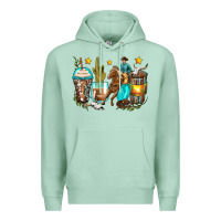 Seafoam cowboy coffee cups Premium Hoodie - Zillion Design Studio