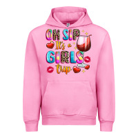 Fuchsia Pink oh sip its a girls Urban Hoodie - texasbilliewilder