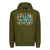 Army Green western mama tried with sunflowers and gemstone Premium Hoodie - texasbilliewilder