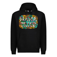 Black western mama tried with sunflowers and gemstone Premium Hoodie - texasbilliewilder
