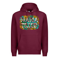 Burgundy western mama tried with sunflowers and gemstone Premium Hoodie - texasbilliewilder