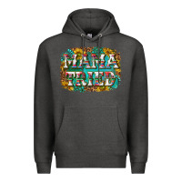 Charcoal Heather western mama tried with sunflowers and gemstone Premium Hoodie - texasbilliewilder