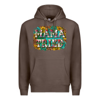 Coffee western mama tried with sunflowers and gemstone Premium Hoodie - texasbilliewilder