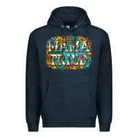 Navy western mama tried with sunflowers and gemstone Premium Hoodie - texasbilliewilder