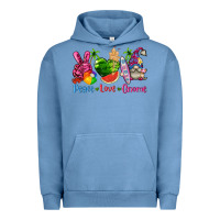 Pigment Pebble Blue peace love gnome summer Urban Hoodie - texasbilliewilder