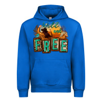 Cobalt wild and free cowgirl horse desert Urban Hoodie - Zillion Design Studio