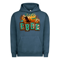 Pigment Midnight Navy wild and free cowgirl horse desert Urban Hoodie - Zillion Design Studio