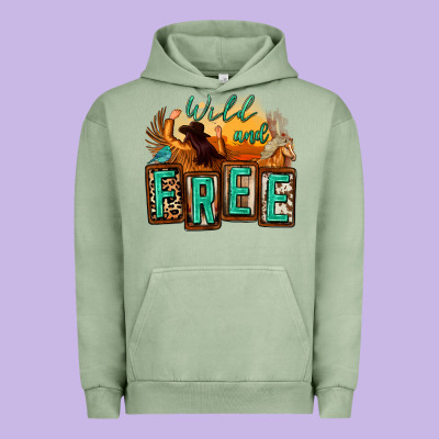 Wild And Free Cowgirl Horse Desert Urban Hoodie Designed By Zillion Design Studio
