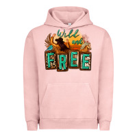Pigment Salmon wild and free cowgirl horse desert Urban Hoodie - Zillion Design Studio