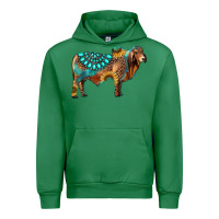Emerald brahman bull gemstone turquoise and sunflower Urban Hoodie - RanaPortraitStore