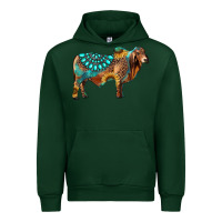 Forest Green brahman bull gemstone turquoise and sunflower Urban Hoodie - RanaPortraitStore