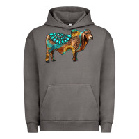 Pigment Tornado brahman bull gemstone turquoise and sunflower Urban Hoodie - RanaPortraitStore