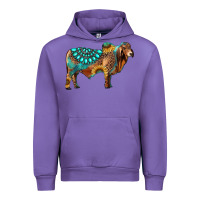 Tulip brahman bull gemstone turquoise and sunflower Urban Hoodie - RanaPortraitStore