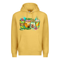 Antique Gold alligator coffee cups Premium Hoodie - Zillion Design Studio
