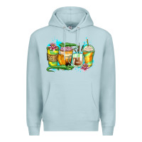 Blue Mist alligator coffee cups Premium Hoodie - Zillion Design Studio