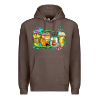 Coffee alligator coffee cups Premium Hoodie - Zillion Design Studio