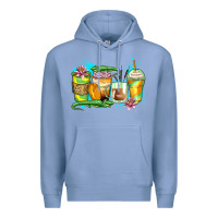 Colony Blue alligator coffee cups Premium Hoodie - Zillion Design Studio