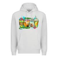 Dove Grey alligator coffee cups Premium Hoodie - Zillion Design Studio