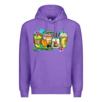 Purple alligator coffee cups Premium Hoodie - Zillion Design Studio