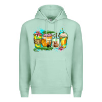 Seafoam alligator coffee cups Premium Hoodie - Zillion Design Studio