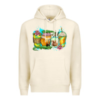 Tofu alligator coffee cups Premium Hoodie - Zillion Design Studio