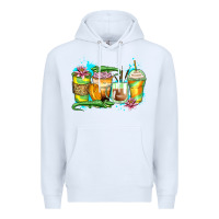 White alligator coffee cups Premium Hoodie - Zillion Design Studio