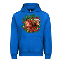 Cobalt merry Christmas brahman bull Urban Hoodie - RanaPortraitStore