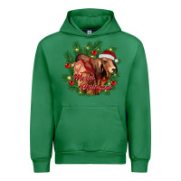 Emerald merry Christmas brahman bull Urban Hoodie - RanaPortraitStore