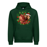 Forest Green merry Christmas brahman bull Urban Hoodie - RanaPortraitStore