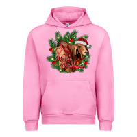 Fuchsia Pink merry Christmas brahman bull Urban Hoodie - RanaPortraitStore