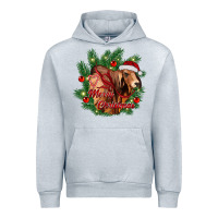 Heather Grey merry Christmas brahman bull Urban Hoodie - RanaPortraitStore