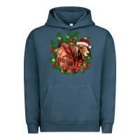 Pigment Midnight Navy merry Christmas brahman bull Urban Hoodie - RanaPortraitStore
