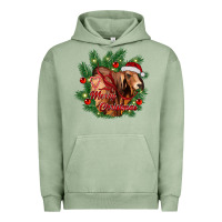 Merry Christmas Brahman Bull Urban Hoodie | Teevron