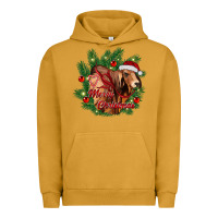 Pigment Peanut Butter merry Christmas brahman bull Urban Hoodie - RanaPortraitStore