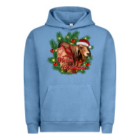 Pigment Pebble Blue merry Christmas brahman bull Urban Hoodie - RanaPortraitStore