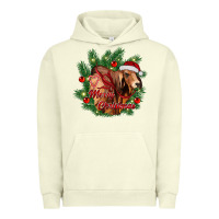 Pigment Pistachio merry Christmas brahman bull Urban Hoodie - RanaPortraitStore